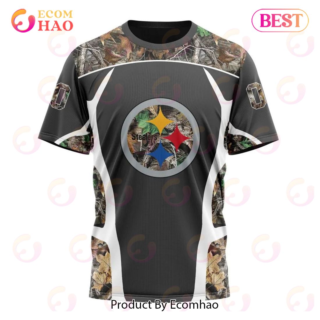 NFL Pittsburgh Steelers Hunting Pattern Gift For Father's Day All Over  Printed 3D Shirt