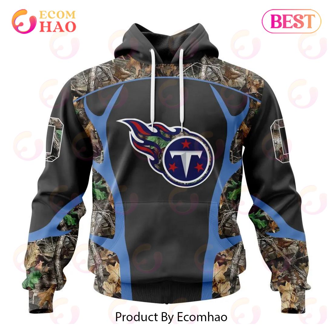 NFL Tennessee Titans Special Camo Hunting Design 3D Hoodie