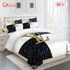 Comforter Sets Golden With And Black Logo Louis Vuitton Bedding Set Home Decoration