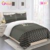 Comforter Sets Golden With Black Gold Logo Louis Vuitton Bedding Set Home Decoration