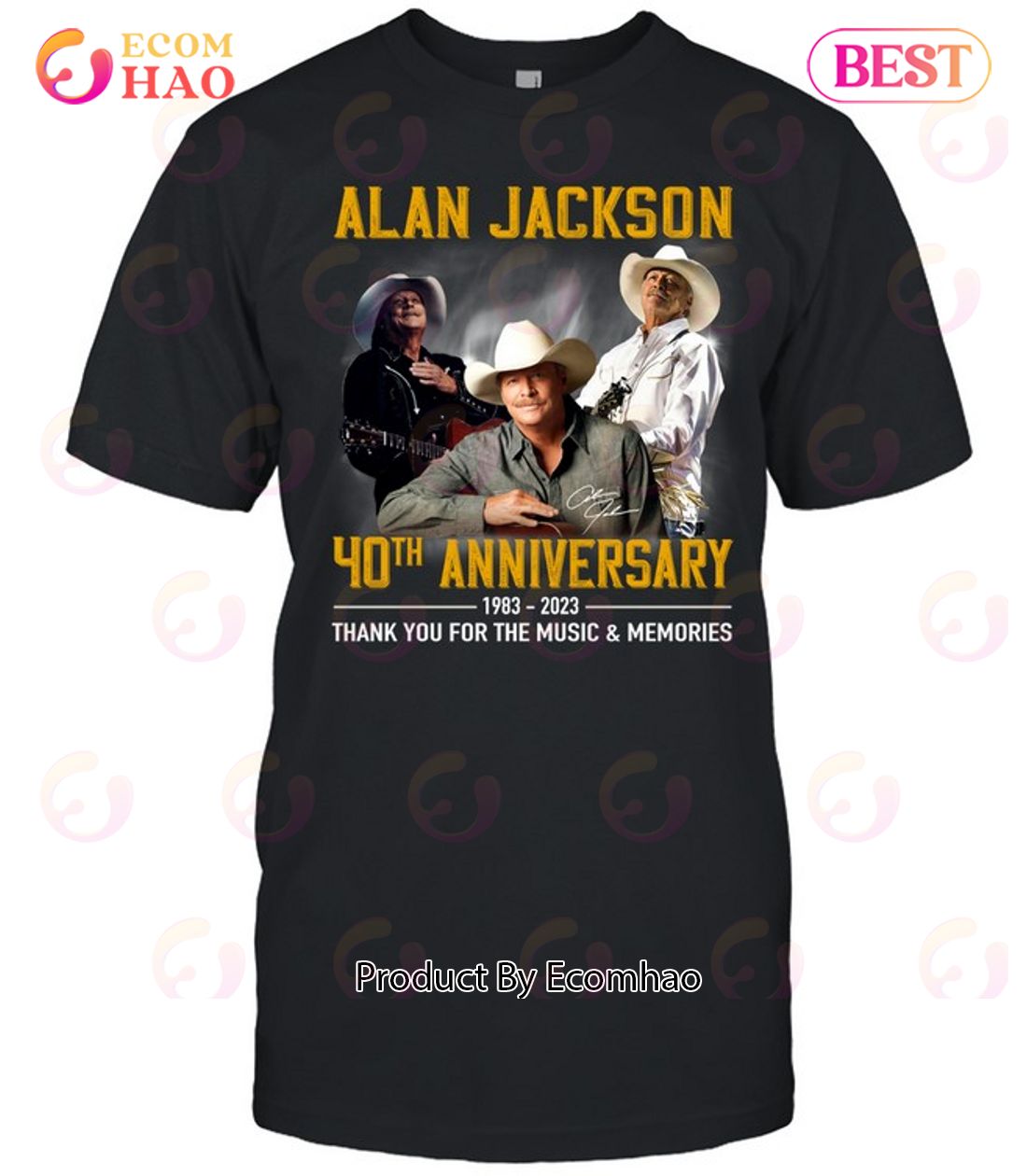 Alan Jackson 40th Anniversary 1983 – 2023 Thank You For The Music & Memories T-Shirt