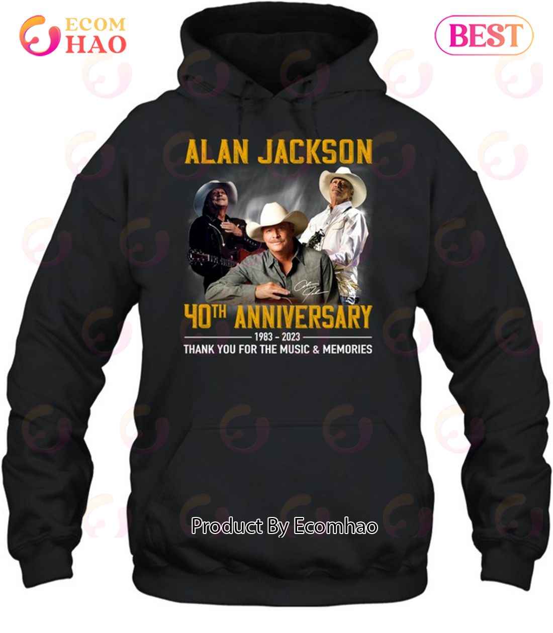 Alan Jackson 40th Anniversary 1983 – 2023 Thank You For The Music & Memories T-Shirt