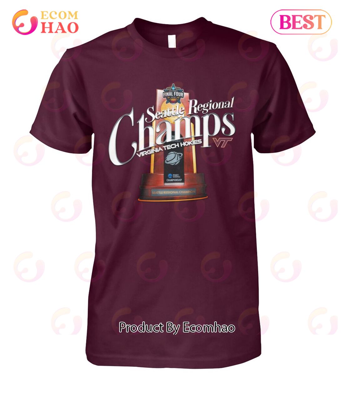 Final Tour 2023 Seattle Regional Champs Virginia Tech Hokies T-Shirt