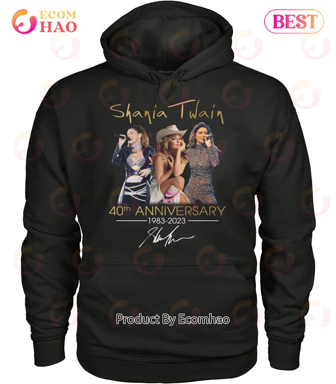 Shania Twain 40th Anniversary 1983 – 2023 Signautre T-Shirt