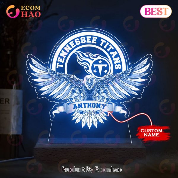 NFL Tennessee Titans Custom Name Arcylic LED Night Light Lamp