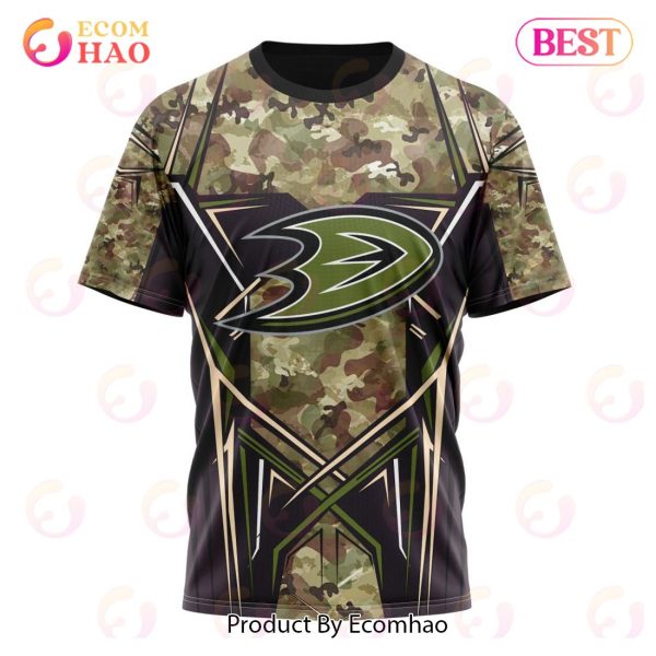 NHL Anaheim Ducks Special Camo Color 2023 Design 3D Hoodie
