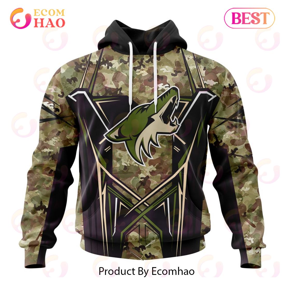 NHL Arizona Coyotes Special Camo Color 2023 Design 3D Hoodie