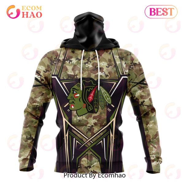 NHL Chicago Blackhawks Special Camo Color 2023 Design 3D Hoodie