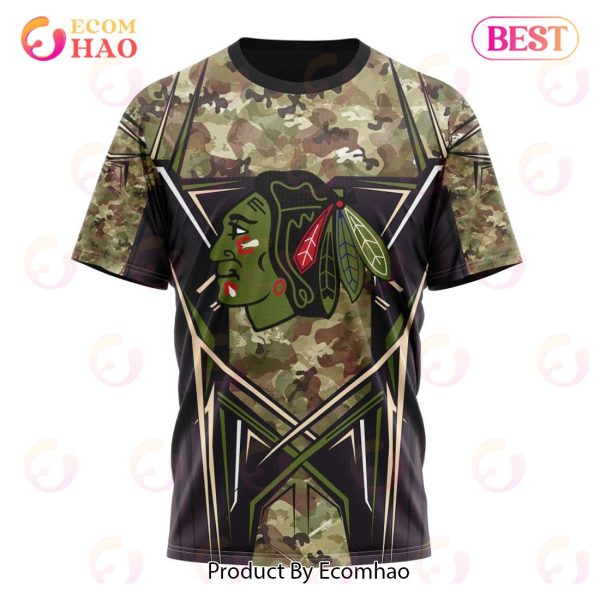 NHL Chicago Blackhawks Special Camo Color 2023 Design 3D Hoodie