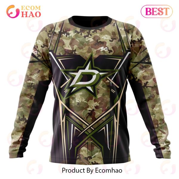 NHL Dallas Stars Special Camo Color 2023 Design 3D Hoodie