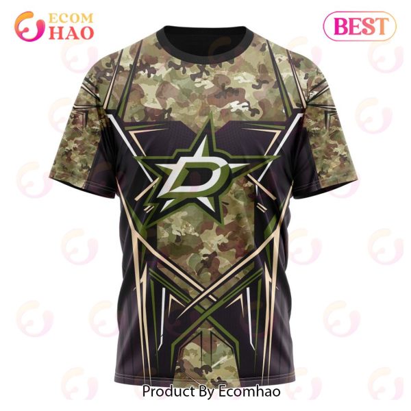 NHL Dallas Stars Special Camo Color 2023 Design 3D Hoodie