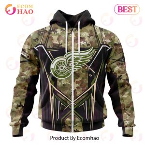 NHL Detroit Red Wings Special Camo Color 2023 Design 3D Hoodie