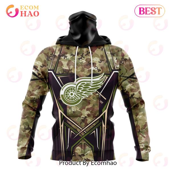 NHL Detroit Red Wings Special Camo Color 2023 Design 3D Hoodie