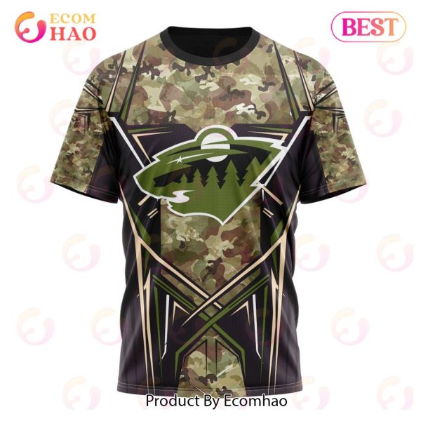 NHL Minnesota Wild Special Camo Color 2023 Design 3D Hoodie