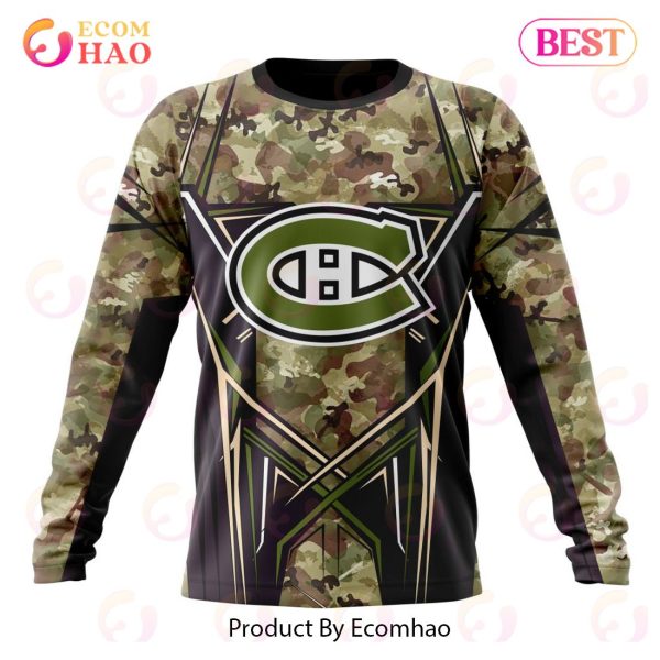 NHL Montreal Canadiens Special Camo Color 2023 Design 3D Hoodie
