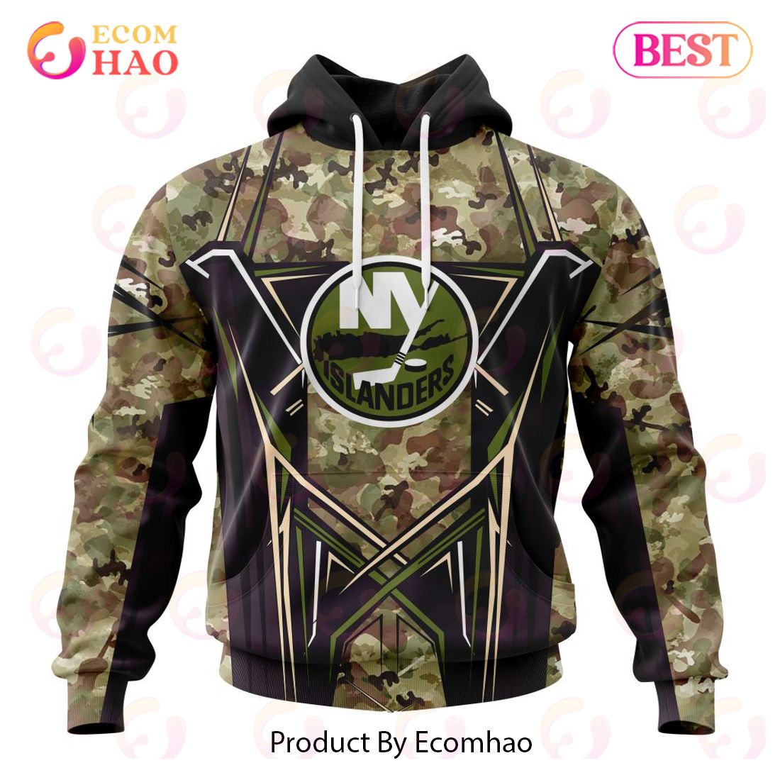 NHL New York Islanders Special Camo Color 2023 Design 3D Hoodie