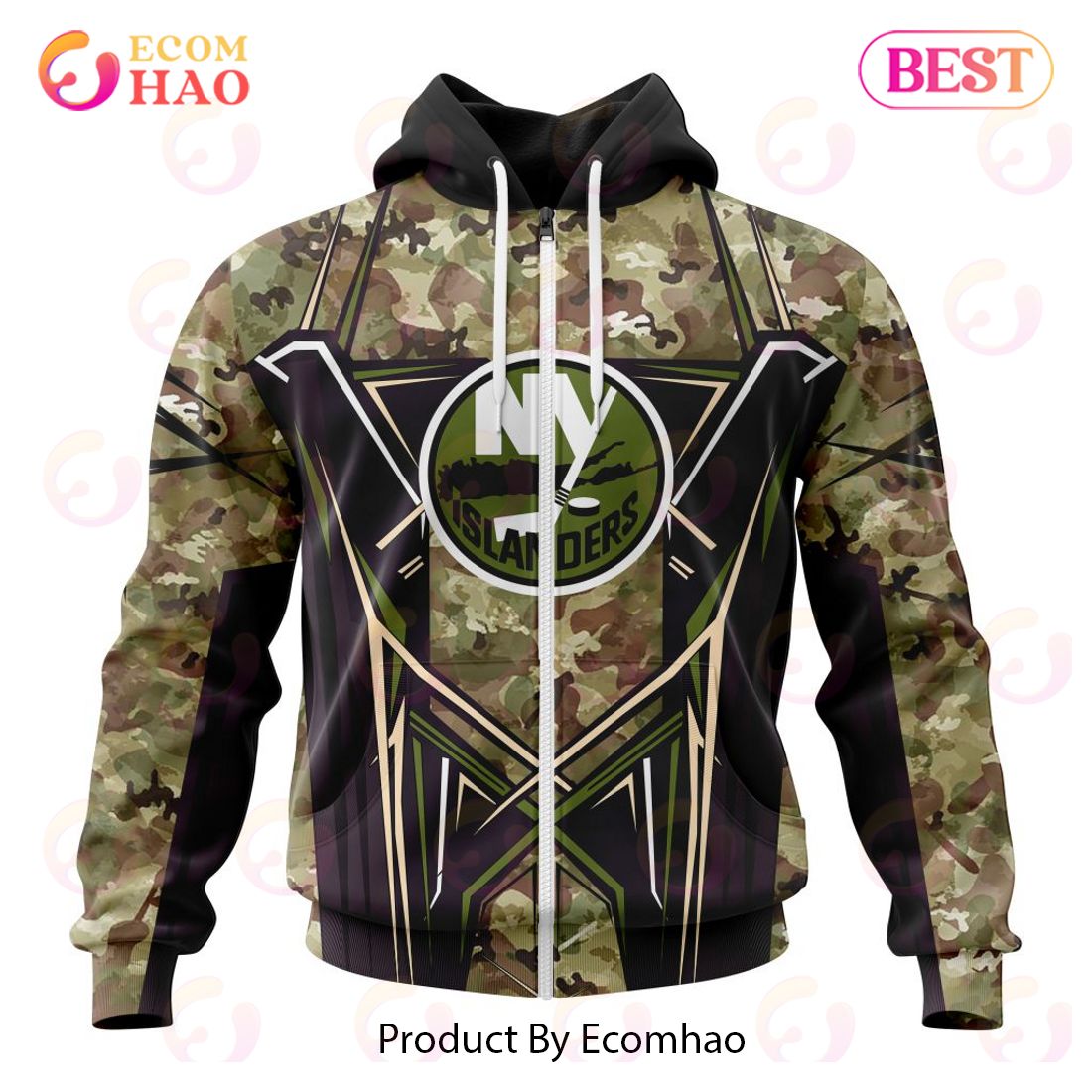 NHL New York Islanders Special Camo Color 2023 Design 3D Hoodie