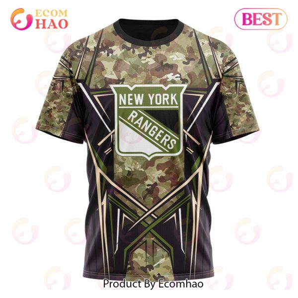 NHL New York Rangers Special Camo Color 2023 Design 3D Hoodie