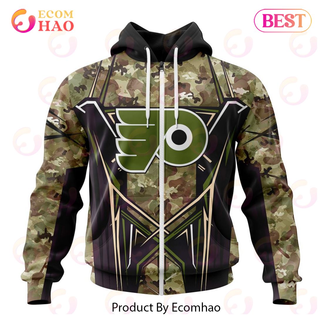 NHL Philadelphia Flyers Special Camo Color 2023 Design 3D Hoodie