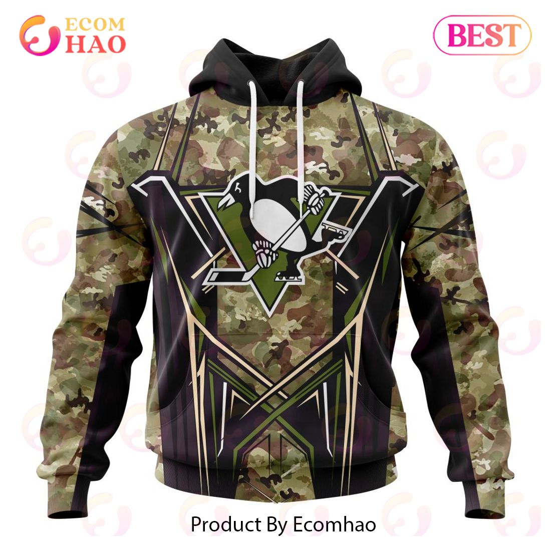 NHL Pittsburgh Penguins Special Camo Color 2023 Design 3D Hoodie