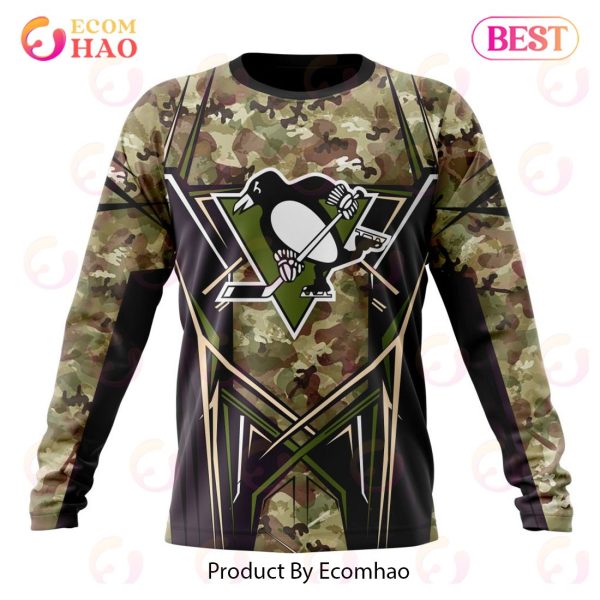 NHL Pittsburgh Penguins Special Camo Color 2023 Design 3D Hoodie