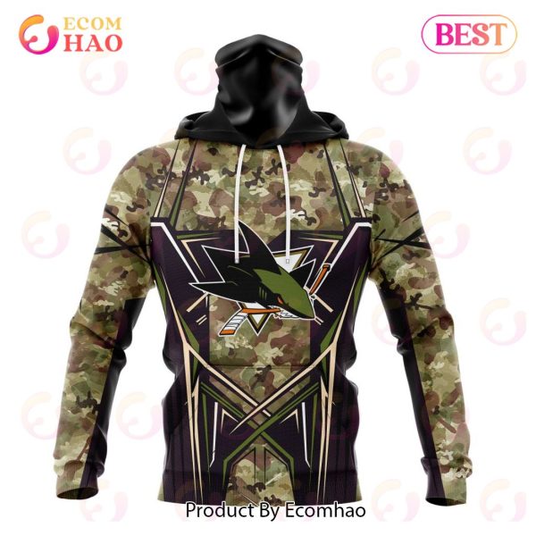 NHL San Jose Sharks Special Camo Color 2023 Design 3D Hoodie