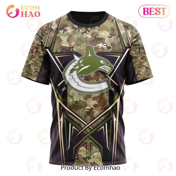NHL Vancouver Canucks Special Camo Color 2023 Design 3D Hoodie