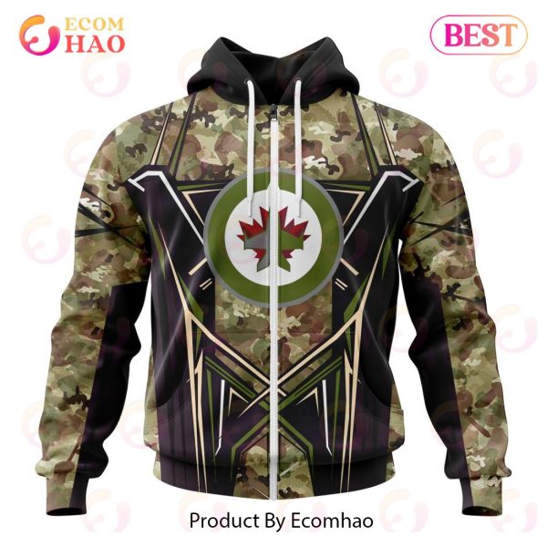 NHL Winnipeg Jets Special Camo Color 2023 Design 3D Hoodie