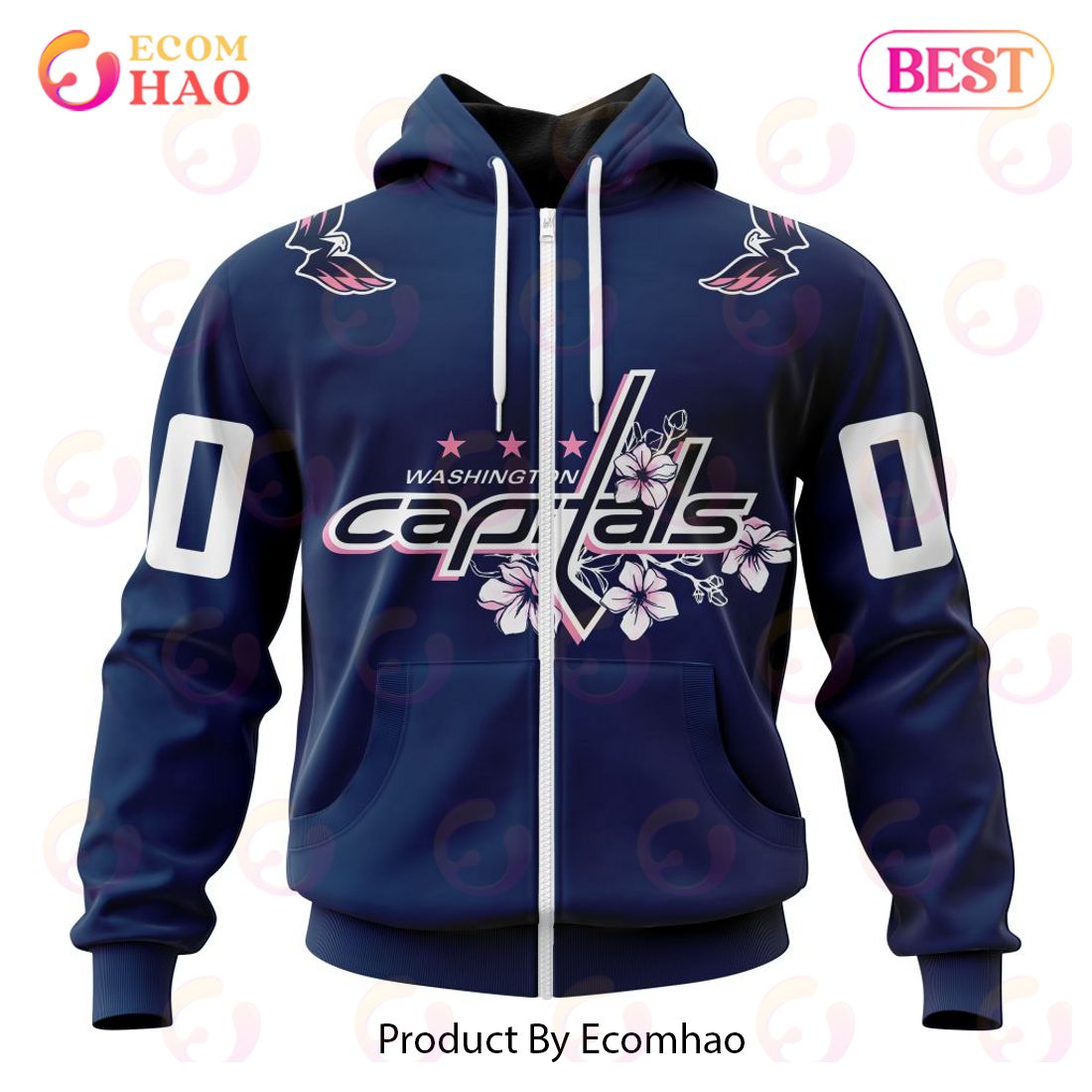 NHL Washington Capitals Special Cherry Blossom 2023 3D Hoodie