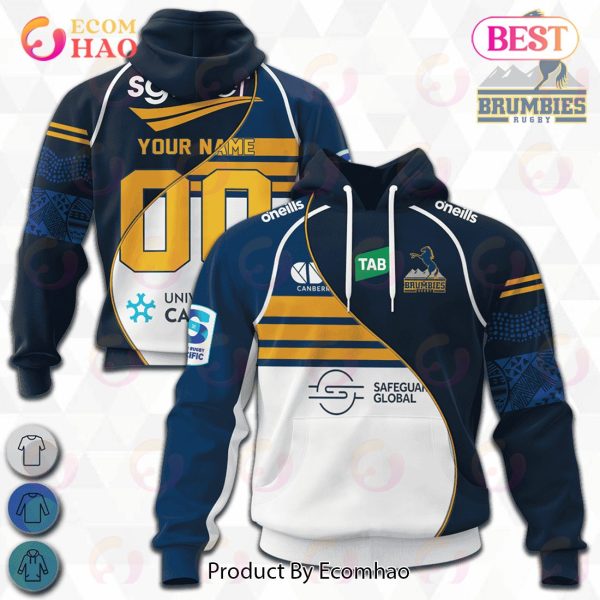 ACT Brumbies Super Rugby Mix Jerseys 2023 Personalized 3D Hoodie