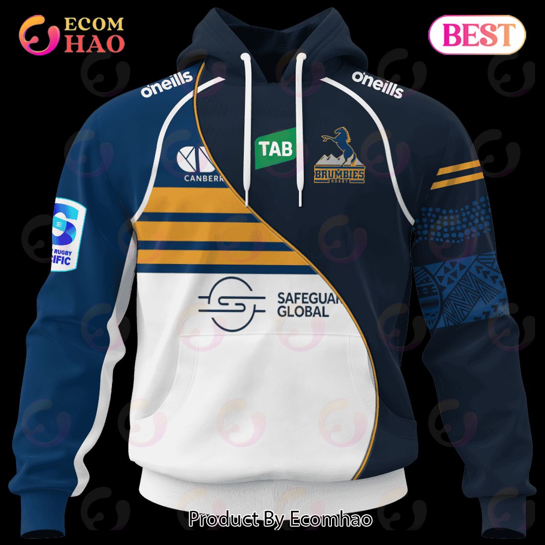 ACT Brumbies Super Rugby Mix Jerseys 2023 Personalized 3D Hoodie