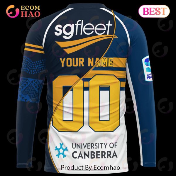 ACT Brumbies Super Rugby Mix Jerseys 2023 Personalized 3D Hoodie