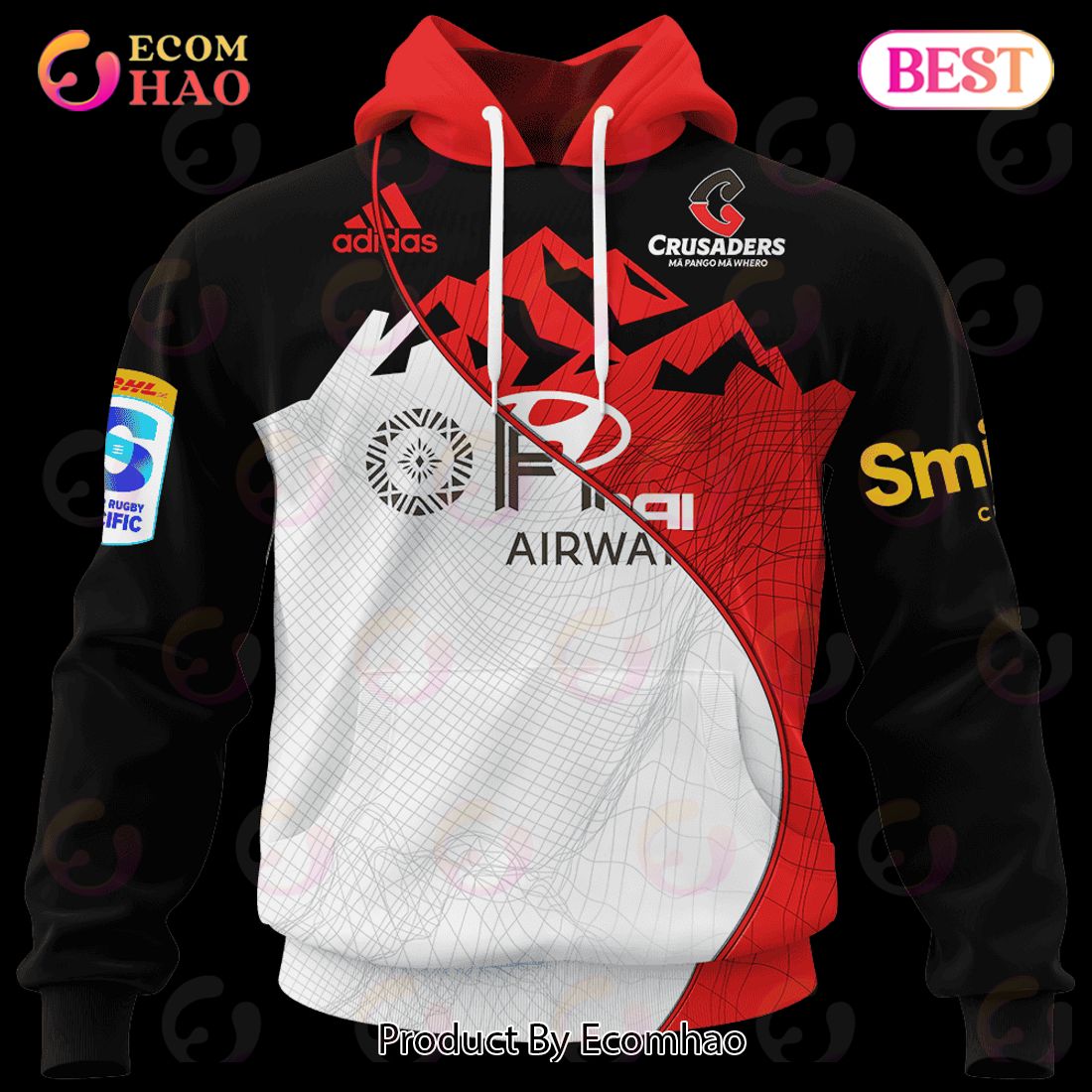 Crusaders Super Rugby Mix Jerseys 2023 Personalized 3D Hoodie