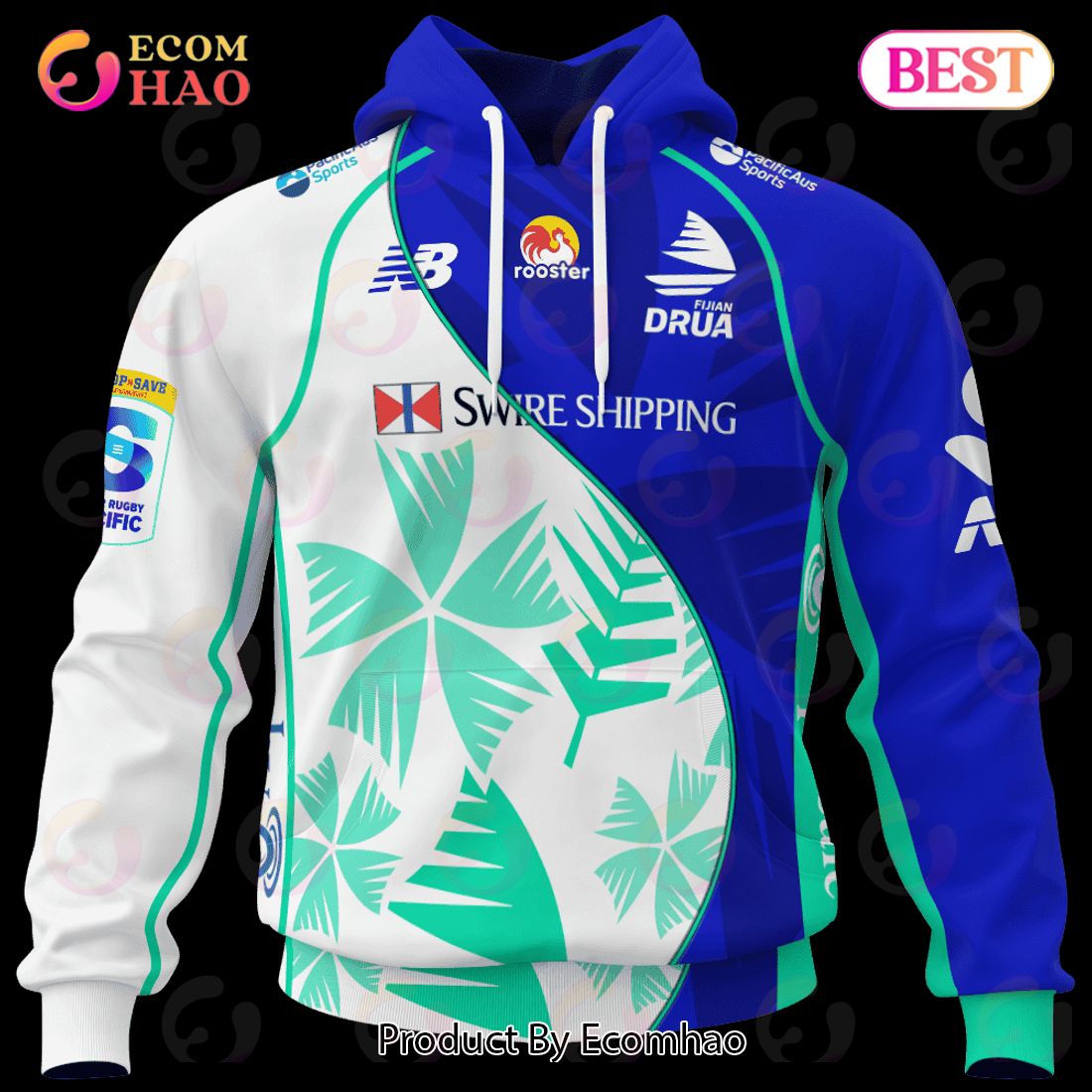 Fijian Drua Super Rugby Mix Jerseys 2023 Personalized 3D Hoodie