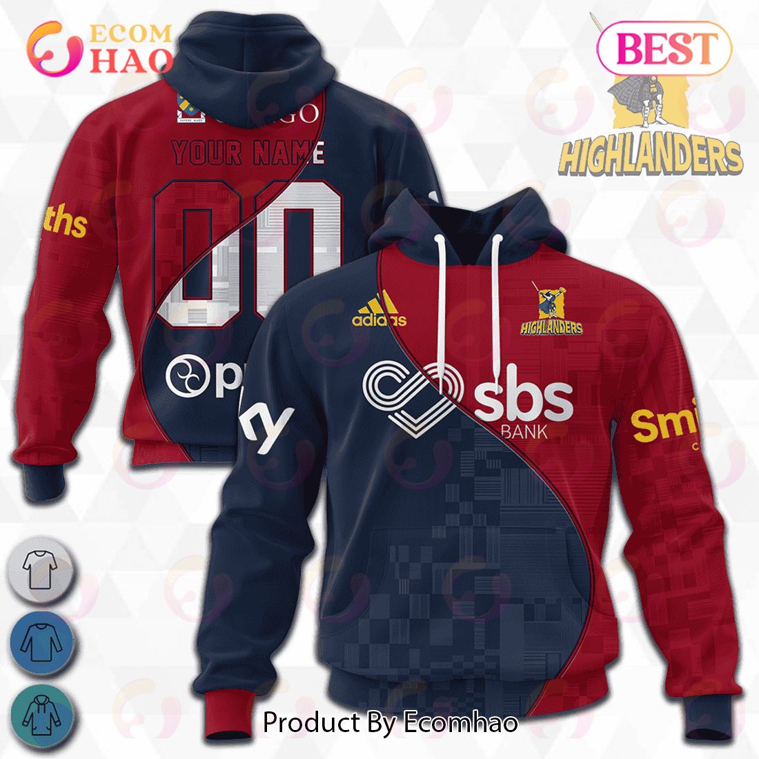 Highlanders Super Rugby Mix Jerseys 2023 Personalized 3D Hoodie