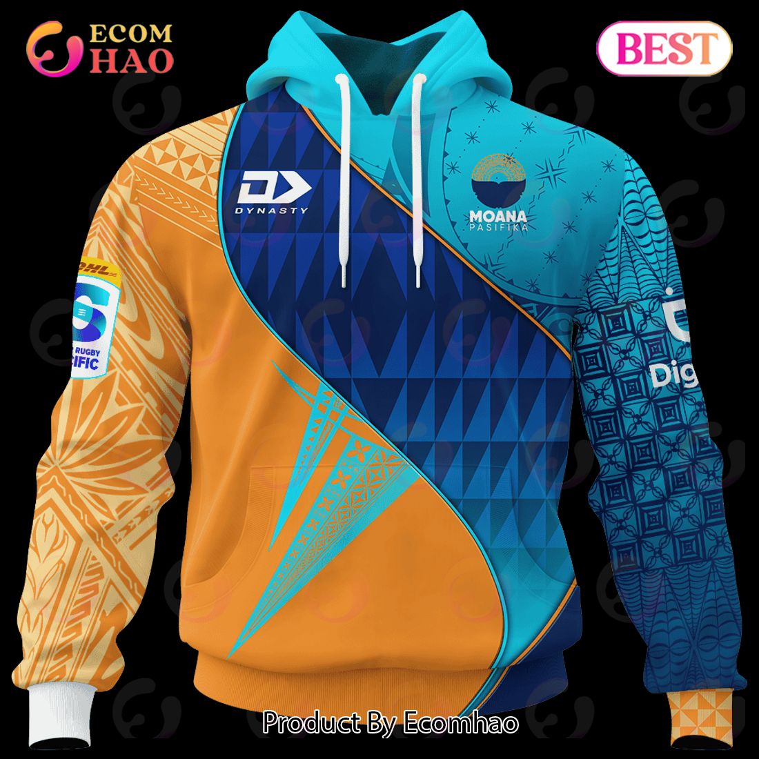 Moana Pasifika Super Rugby Mix Jerseys 2023 Personalized 3D Hoodie