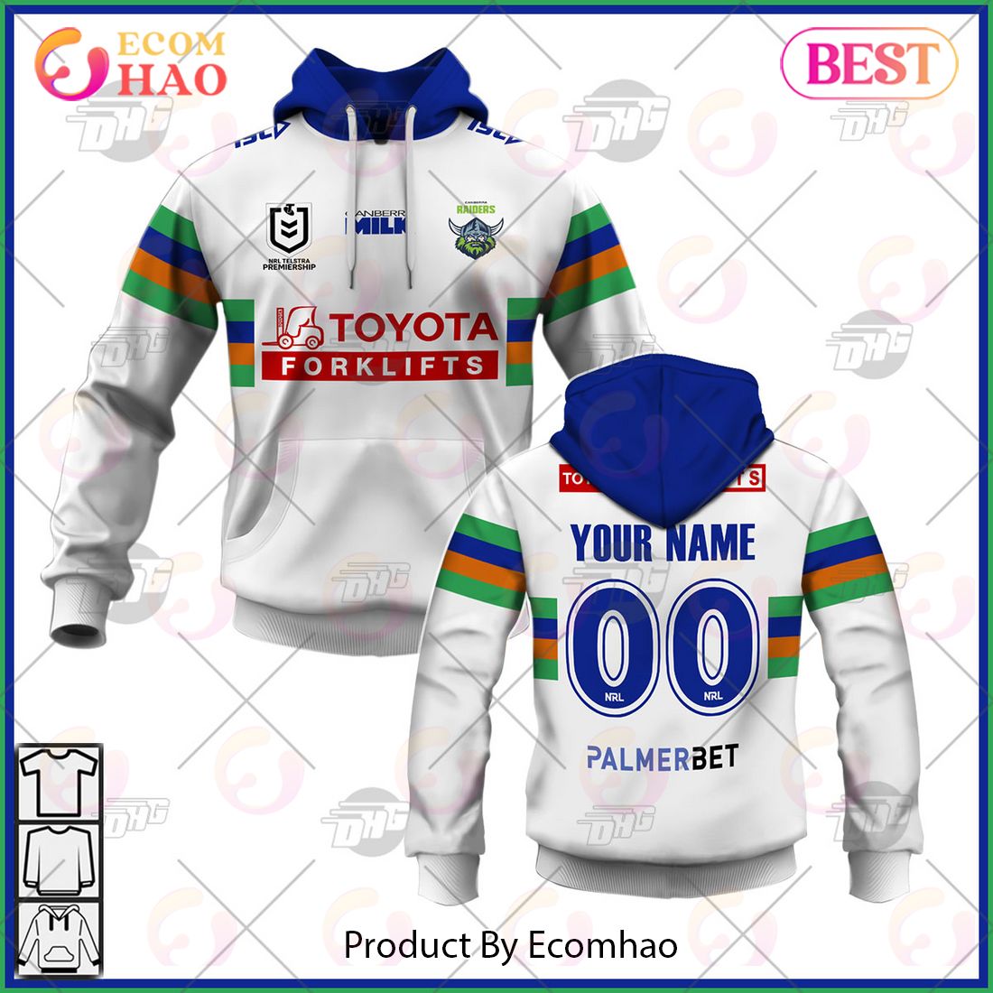 NRL Canberra Raiders 2023 Away Jersey – Personalize Your Own New & Retro Sports Jerseys 3D Hoodie