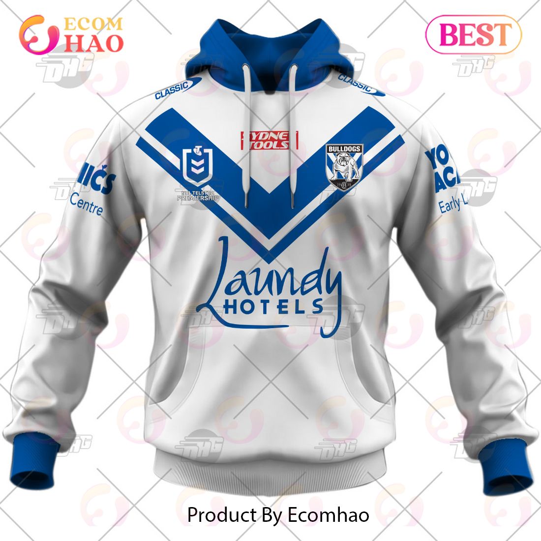 NRL Canterbury Bulldogs 2023 Home Jersey – Personalize Your Own New & Retro Sports Jerseys 3D Hoodie