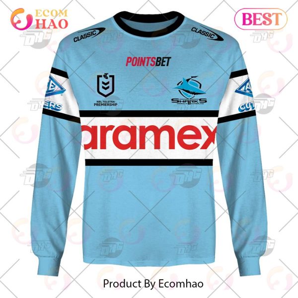 NRL Cronulla Sutherland Sharks 2023 Home Jersey – Personalize Your Own New & Retro Sports Jerseys 3D Hoodie