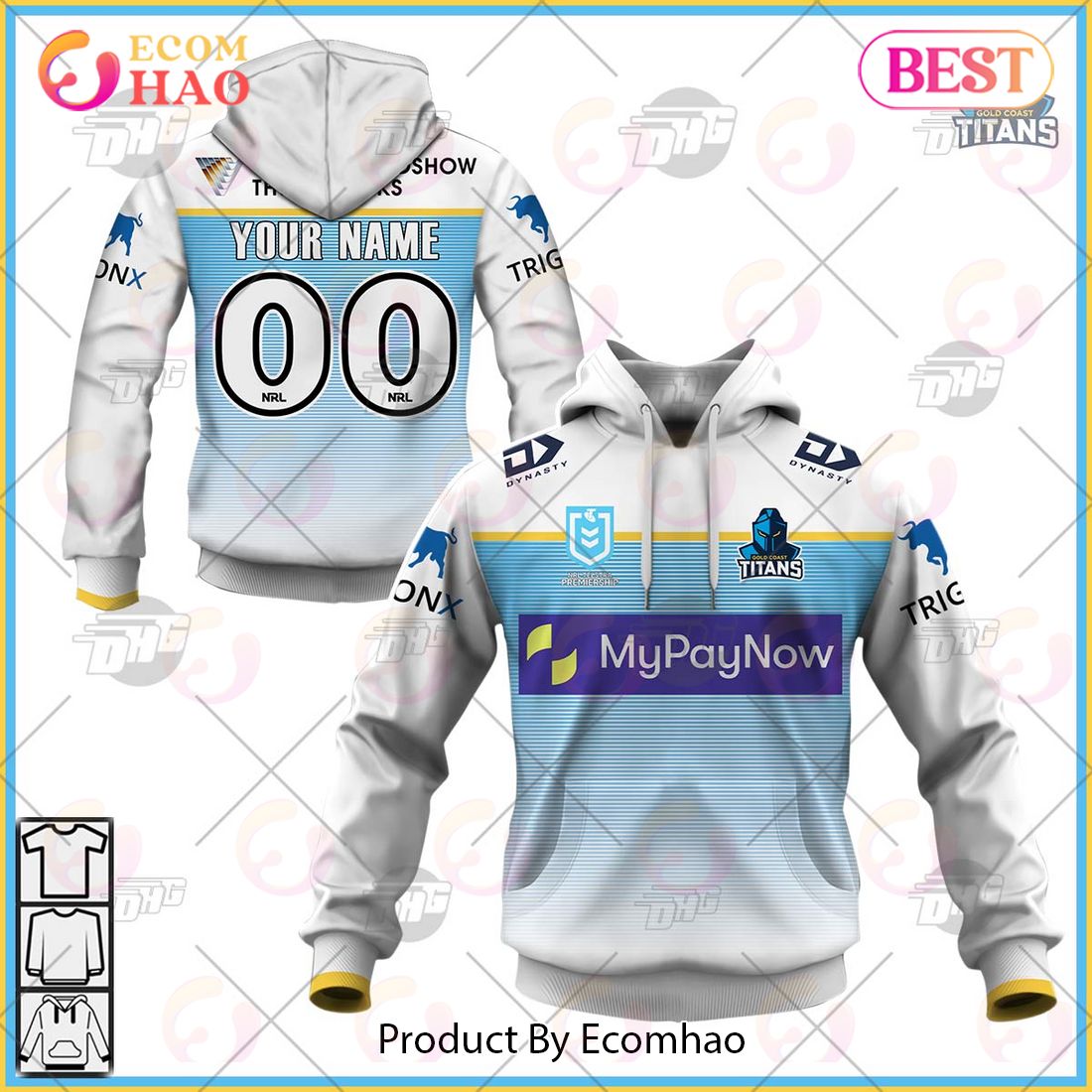 NRL Cronulla Sutherland Sharks 2023 Away Jersey – Personalize Your Own New & Retro Sports Jerseys 3D Hoodie