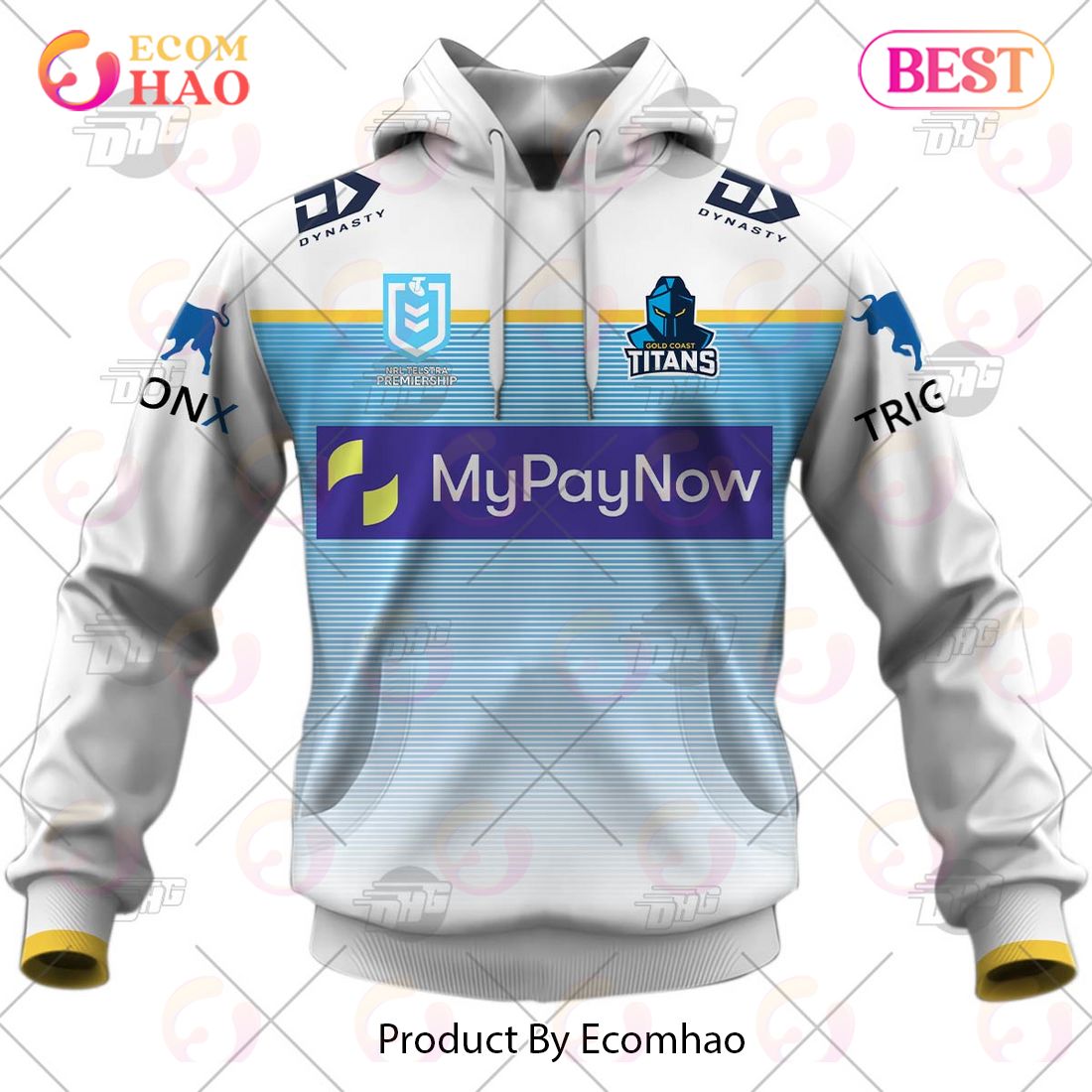 NRL Gold Coast Titans 2023 Away Jersey – Personalize Your Own New & Retro Sports Jerseys 3D Hoodie