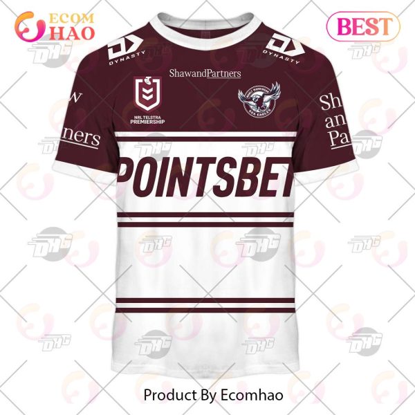 NRL Manly Warringah Sea Eagles 2023 Alternate Jersey – Personalize Your Own New & Retro Sports Jerseys 3D Hoodie