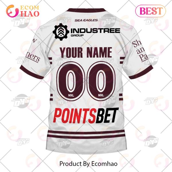NRL Manly Warringah Sea Eagles 2023 Away Jersey – Personalize Your Own New & Retro Sports Jerseys 3D Hoodie
