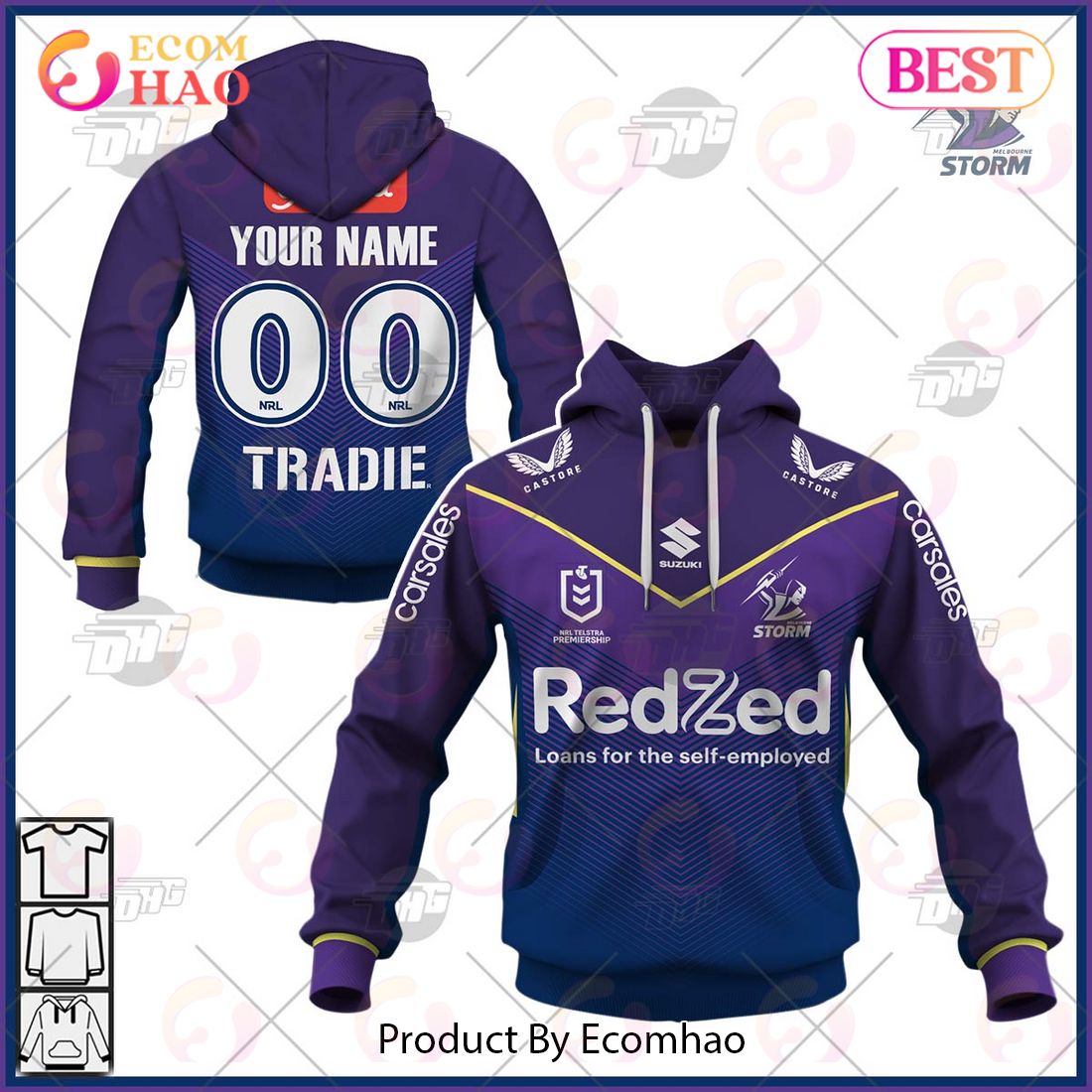 NRL Melbourne Storm 2023 Home Jersey – Personalize Your Own New & Retro Sports Jerseys 3D Hoodie