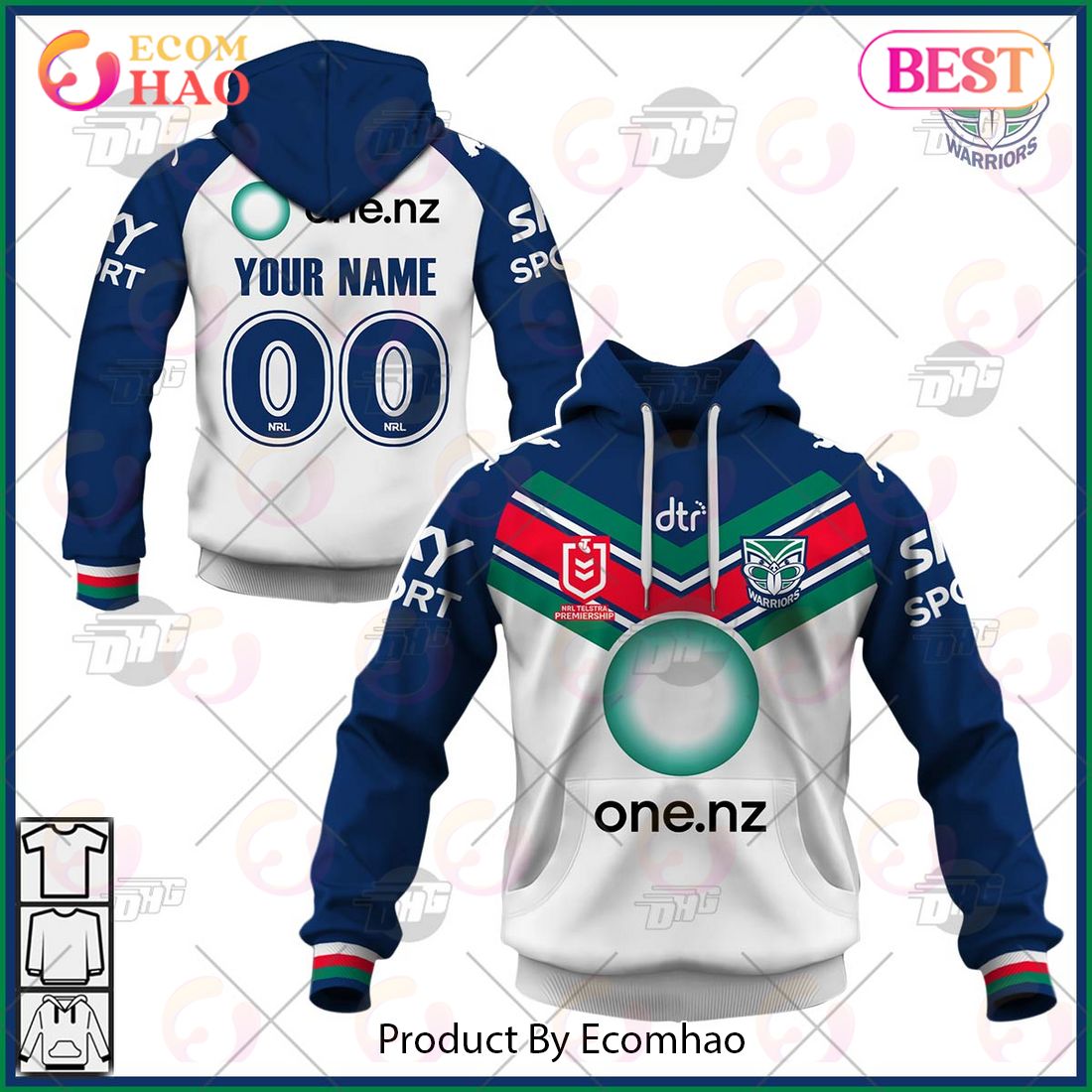 NRL New Zealand Warriors 2023 Away Jersey – Personalize Your Own New & Retro Sports Jerseys 3D Hoodie