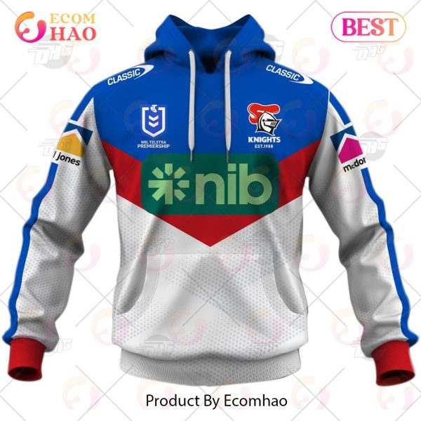 NRL Newcastle Knights 2023 Away Jersey – Personalize Your Own New & Retro Sports Jerseys 3D Hoodie