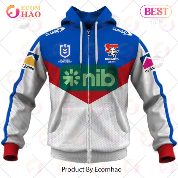 NRL Newcastle Knights 2023 Away Jersey – Personalize Your Own New & Retro Sports Jerseys 3D Hoodie