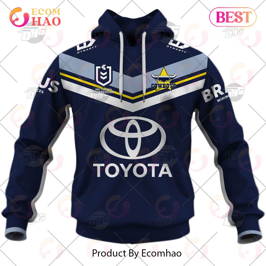 NRL North Queensland 2023 Home Jersey – Personalize Your Own New & Retro Sports Jerseys 3D Hoodie