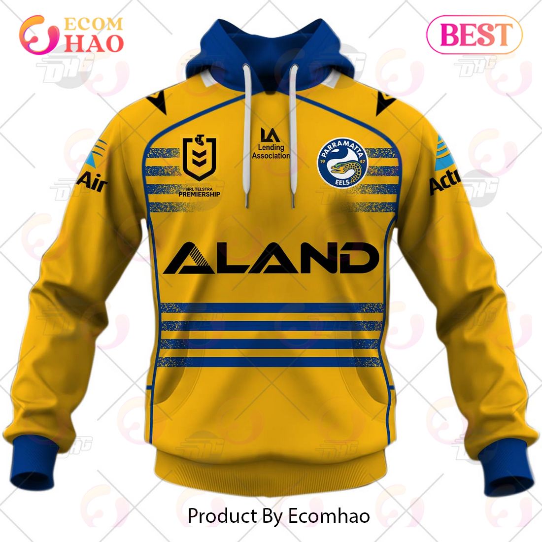 NRL Parramatta Eels 2023 Alternate Jersey – Personalize Your Own New & Retro Sports Jerseys 3D Hoodie