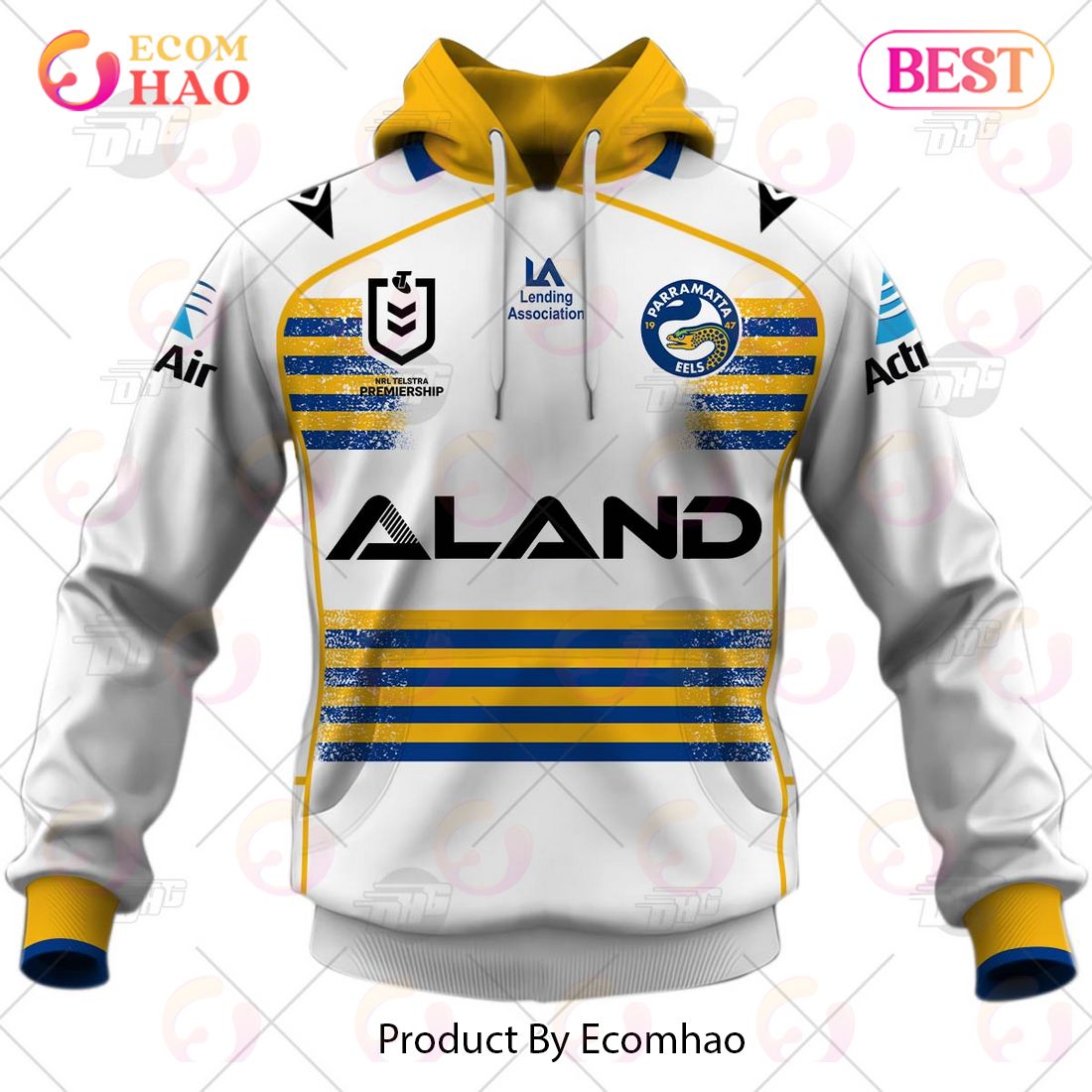 NRL Parramatta Eels 2023 Away Jersey – Personalize Your Own New & Retro Sports Jerseys 3D Hoodie